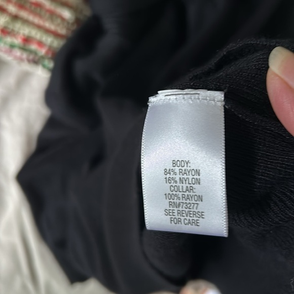 Black Cowlneck Sweater Apt.9 size Large - Picture 5 of 5